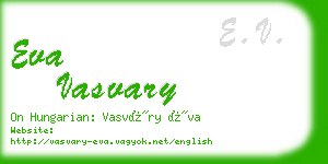 eva vasvary business card